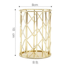 Load image into Gallery viewer, Multi-function Desktop Pen Holder Office School Storage Case metal Gold Rose Gold Box Desk Pen Pencil Organizer Makeup storage
