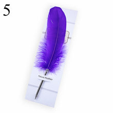 Load image into Gallery viewer, Fashion Accessories Cute Feather Ballpoint Pen Kawaii Signature Ball Point Pens Stationery For kids Student Gift School Supplies