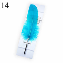 Load image into Gallery viewer, Fashion Accessories Cute Feather Ballpoint Pen Kawaii Signature Ball Point Pens Stationery For kids Student Gift School Supplies