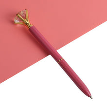 Load image into Gallery viewer, 3PCS Office Ballpoint Pen Big Diamond Metal Ball Pen With Large Diamond Stationery Magical Pen Fashion School Office Supplies