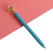 Load image into Gallery viewer, 3PCS Office Ballpoint Pen Big Diamond Metal Ball Pen With Large Diamond Stationery Magical Pen Fashion School Office Supplies