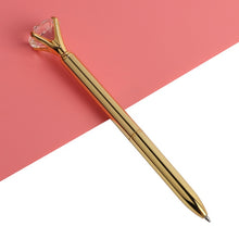 Load image into Gallery viewer, 3PCS Office Ballpoint Pen Big Diamond Metal Ball Pen With Large Diamond Stationery Magical Pen Fashion School Office Supplies