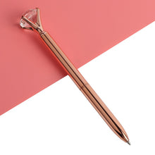 Load image into Gallery viewer, 3PCS Office Ballpoint Pen Big Diamond Metal Ball Pen With Large Diamond Stationery Magical Pen Fashion School Office Supplies