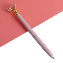 Load image into Gallery viewer, 3PCS Office Ballpoint Pen Big Diamond Metal Ball Pen With Large Diamond Stationery Magical Pen Fashion School Office Supplies
