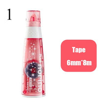 Load image into Gallery viewer, 6mm*8m Cute Transparent Dot Glue Tape Decorative Double Sided Tape For Kids Scrapbooking Photo Albums School Office Supplies