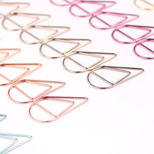 Load image into Gallery viewer, 10 Pcs/lot Cute Kawaa Korean Metal Paper Clip Gold Silver Black Color Bookmark Stationery Office Accessory School Supply