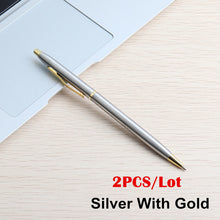 Load image into Gallery viewer, 2/11/20PCS Ball Pen Stainless steel rod rotating Metal ballpoint Pen Stationery Ballpen 0.7mm Blue ink Office &amp; School Supplies