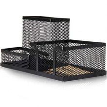 Load image into Gallery viewer, Metal Mesh Desktop Pen Holder Organizer Office Home Stationery Storage Case