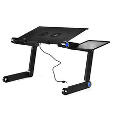 Load image into Gallery viewer, Aluminum Alloy Laptop Table Adjustable Portable Folding Computer Desk Students Dormitory Laptop Table Stand Tray For Sofa Bed