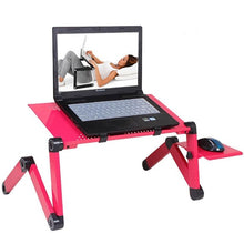 Load image into Gallery viewer, Portable Adjustable Aluminum Laptop Desk Stand Table Vented Ergonomic TV Bed Lap Stand Up Working Office PC Riser Bed Sofa Couch
