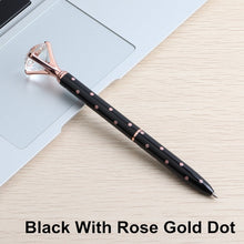 Load image into Gallery viewer, GENKKY Kawaii Ballpoint Pen Big Gem Metal Ball Pen With Large Diamond Blue And Black Magical Pens Fashion School Office Supplies