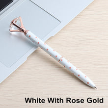 Load image into Gallery viewer, GENKKY Kawaii Ballpoint Pen Big Gem Metal Ball Pen With Large Diamond Blue And Black Magical Pens Fashion School Office Supplies