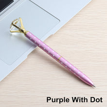 Load image into Gallery viewer, GENKKY Kawaii Ballpoint Pen Big Gem Metal Ball Pen With Large Diamond Blue And Black Magical Pens Fashion School Office Supplies