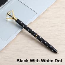 Load image into Gallery viewer, GENKKY Kawaii Ballpoint Pen Big Gem Metal Ball Pen With Large Diamond Blue And Black Magical Pens Fashion School Office Supplies