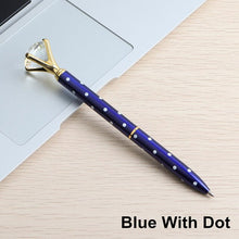 Load image into Gallery viewer, GENKKY Kawaii Ballpoint Pen Big Gem Metal Ball Pen With Large Diamond Blue And Black Magical Pens Fashion School Office Supplies