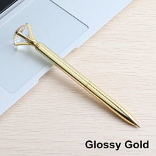 Load image into Gallery viewer, GENKKY Kawaii Ballpoint Pen Big Gem Metal Ball Pen With Large Diamond Blue And Black Magical Pens Fashion School Office Supplies