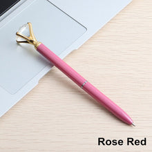 Load image into Gallery viewer, GENKKY Kawaii Ballpoint Pen Big Gem Metal Ball Pen With Large Diamond Blue And Black Magical Pens Fashion School Office Supplies