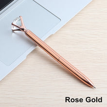 Load image into Gallery viewer, GENKKY Kawaii Ballpoint Pen Big Gem Metal Ball Pen With Large Diamond Blue And Black Magical Pens Fashion School Office Supplies