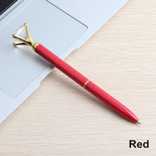 Load image into Gallery viewer, GENKKY Kawaii Ballpoint Pen Big Gem Metal Ball Pen With Large Diamond Blue And Black Magical Pens Fashion School Office Supplies