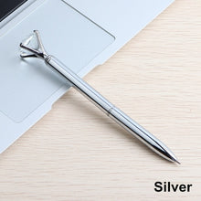 Load image into Gallery viewer, GENKKY Kawaii Ballpoint Pen Big Gem Metal Ball Pen With Large Diamond Blue And Black Magical Pens Fashion School Office Supplies