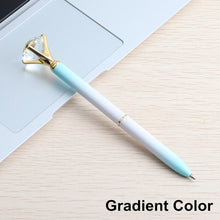 Load image into Gallery viewer, GENKKY Kawaii Ballpoint Pen Big Gem Metal Ball Pen With Large Diamond Blue And Black Magical Pens Fashion School Office Supplies
