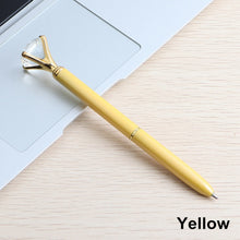 Load image into Gallery viewer, GENKKY Kawaii Ballpoint Pen Big Gem Metal Ball Pen With Large Diamond Blue And Black Magical Pens Fashion School Office Supplies