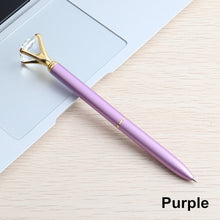 Load image into Gallery viewer, GENKKY Kawaii Ballpoint Pen Big Gem Metal Ball Pen With Large Diamond Blue And Black Magical Pens Fashion School Office Supplies