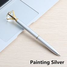 Load image into Gallery viewer, GENKKY Kawaii Ballpoint Pen Big Gem Metal Ball Pen With Large Diamond Blue And Black Magical Pens Fashion School Office Supplies
